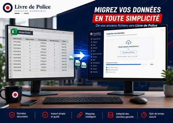 Des données existantes sont reprises dans Livre de Police